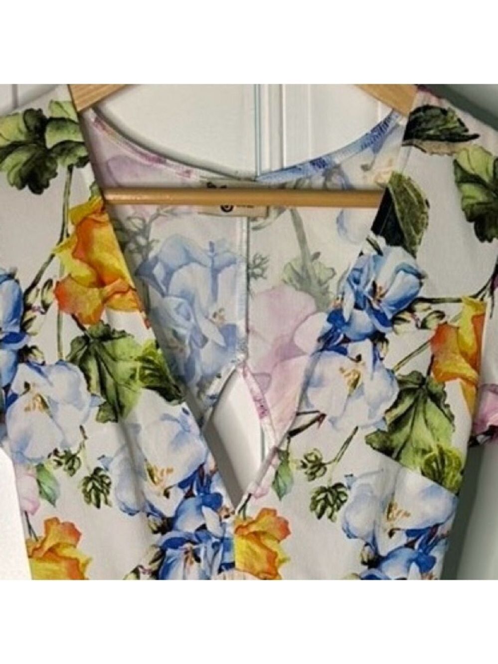 Show Me Your Mumu White Floral Ibiza Boho Dress Size Small EUC - Picture 8 of 10